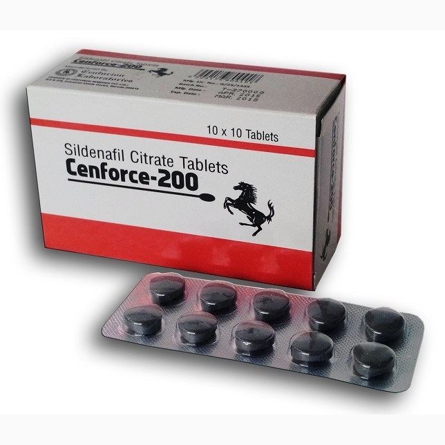 Citrate de Sildénafil (VIAGRA) - CENFORCE BLACK (200mg x 10 comprimés)
